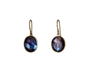 925 Sterling Silver Natural Labradorite Drop <b>Earrings</b> Faceted Gemstone <b>Studs</b> <b>Fine</b> Jewelry Indian Manufacturer Exporter for Party - Product Image 1