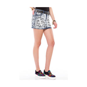 Ladies' Y2K Style Long Denim <b>Skirt</b> with Unique Front Button Design Solid Pattern Available in Big Sizes - Product Image 1