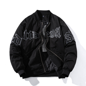 Veste de baseball matelassée unisexe personnalisée conception universitaire surdimensionnée rue principale vente en gros toile vierge à capuche saison d'hiver - Product Image 1