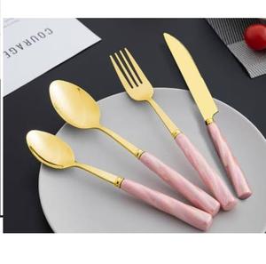 Kitchen Hotels And Restaurants Use Dinnerware Spoon Flatware Stick Handle Premium <b>Gold</b> Finished Cutlery Handcrafted <b>Utensils</b> - Product Image 6