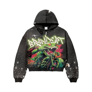Conjunto de Sudadera con Pedrería para Hombre y Mujer, 100% Algodón, Personalizable, Estilo Urbano, Venta al Por Mayor - Product Image 1
