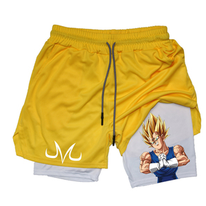 Short de gymnastique respirant avec poches pour hommes Short de performance athlétique 2 en 1 Jaune Séchage rapide Stretch Workout Running Jogging - Product Image 3