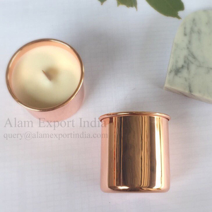New design <b>Copper</b> Plated Aluminum Hammered <b>Candle</b> <b>Holder</b> Votive for home hotel and party decoration - Product Image 3