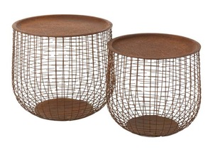 Taille et design personnalisées charme industriel rond et rangement de table d'appoint idéal pour les dortoirs d'étudiants ou les petits bureaux à domicile - Product Image 3