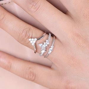 Original 14K oro blanco VVS Moissanite compromiso eternidad anillo corte brillante lujo joyería fina IGI para la boda de las mujeres - Product Image 6