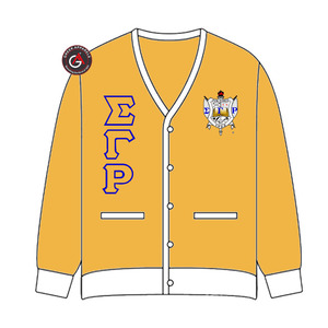 Sigma Gamma Rho Soror Embroidery <b>Women</b> Acrylic <b>Cardigans</b> | SGRho Sorority Embroidered Ladies Custom Style <b>Cardigan</b> <b>Sweater</b> - Product Image 4