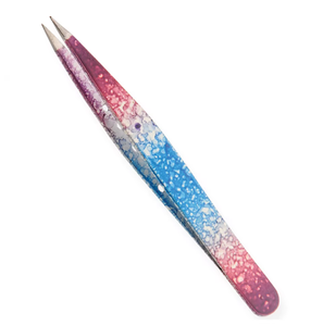 Pinzas para pestañas con punta de fibra con logotipo impreso, pinzas de extensión de pestañas con etiqueta privada personalizada de 45 75 90 grados - Product Image 1