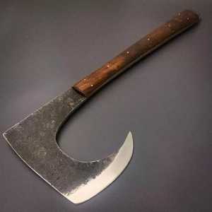 Precio de fábrica Industrial Multiusos Uso Plata Mango de madera Ejes de acero de Damasco Alta calidad Ejes de Damasco más populares - Product Image 4