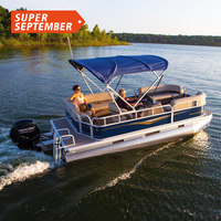 Qualité marine lacs rivières Kinocean OEM ski nautique ODM personnalisé couleur aluminium coque ponton bateau pour la dérive avec moteur