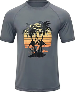 Custom Logo Long Sleeve Rash Guard with UPF 50+ UV Sun Protection for Men's Compression Shirt Quick Dry <b>Surf</b> Swim Tops Rashguard - Product Image 3