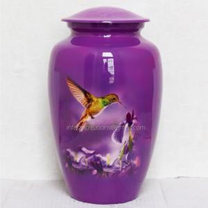 โกศใส่เถ้ากระดูกของมนุษย์ขี้เถ้าทองเหลืองรูปภาพแกะสลักทำด้วยมือผู้ผลิตสำหรับงานศพ - Product Image 3