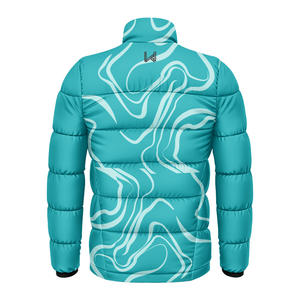 W4G เสื้อโค้ทขนเป็ดด้านหน้าพิมพ์ลายพรางสีล้วนมีซิปแนวทางการน้ำหนักเบาสวมใส่สบายทนทานต่อลมในฤดูหนาว - Product Image 5