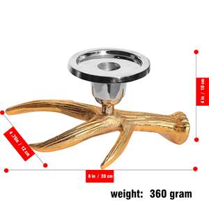 Candelabro de Aluminio Fundido Listo para Exportar para Sala de Estar, Decoración del Hogar India, Candelabro para Mesa de Comedor para Festivales - Product Image 2