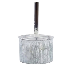 Galvanized Handmade White Metal Utensils Holder For Kitchen Accessories - Product Image 1