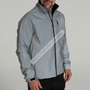 Custom Nylon Windbreaker <b>Jackets</b> with Reflective Embroidery Personalized Hooded Collar for Winter Price - Product Image 2