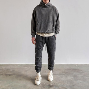 2025 venta al por mayor de hombres de alta calidad de diseño personalizado lavado ácido mejor precio térmico invierno francés Terry lavado ácido sudaderas con capucha para Unisex - Product Image 3