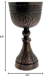 Handmade Eco-Friendly Brass <b>Wine</b> Chalice <b>Goblet</b> Modern Drinking Cup for Home & Bar - Product Image 3
