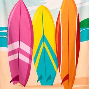 Custom Microfiber <b>Beach</b> <b>Towel</b> for Summer Quick Dry Sand-Free Surf Life Design Embroidered Logo Woven Novelty Style Bag Included - Product Image 2