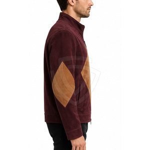 Refined Genuine <b>Suede</b> Leather <b>Jacket</b> Designed For <b>Men</b> With Classic Collar Soft Feel Practical Pockets And Modern Casual Look - Product Image 6