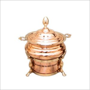 Plato de frotamiento de cobre hecho a mano con diseño único Ideal para exhibición de buffet Catering de bodas y fiestas - Product Image 3