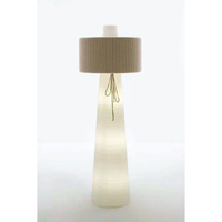 Lampe sur pied en papier mâché noire élégante avec LED G9 dimmable, abat-jour jaune, design moderne, 55 pouces, pour chambre/salon/bureau, vente en gros