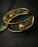 Nouveau design, bracelets élégants pour femmes très demandés, plaqués or, en laiton, option argent sterling, bracelets à la mode, magnifiques perles
