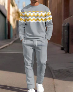 Ensemble décontracté léger à col rond et manches longues pour hommes Combinaison de sport respirante pour voyage Shopping Nouveau Streetwear - Product Image 4