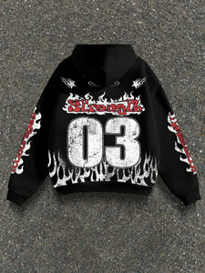 Sweat à capuche d'hiver pour homme de haute qualité, personnalisé, en coton lourd avec impression numérique, logo personnalisé - Vente en gros, fabriqué au Pakistan - Product Image 2