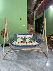 Muebles de Exterior Modernos y Elegantes Duy Phat, Columpio de Metal con Asiento con Cojín Impreso con Láser, No Impermeable, para 2 Personas, Apartamento, Hotel - Product Image 4