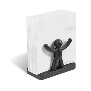 Premium Black <b>Metal</b> Napkin Holder with <b>Weighted</b> Arm Napkin Holder in Brass Matte Black Pattern Made Zahid Exports big wholesaler - Product Image 1