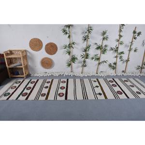 Alfombra clásica de lana a rayas de 33x122 pies Patrón tradicional blanco y negro para alfombra esponjosa de entrada con respaldo de látex - Product Image 1