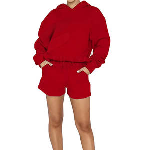 Ensemble de vêtements d'été pour femmes, sweat à capuche à manches courtes et short, ensemble de deux pièces pour femmes, sweat à capuche et short décontractés, tendance - Product Image 3
