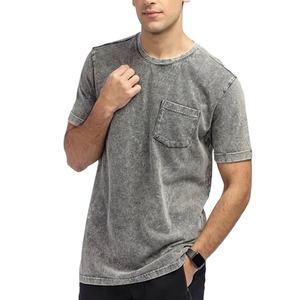 Camiseta Vintage lavada para hombre, camiseta personalizada de gran tamaño de algodón en blanco con lavado ácido, camiseta Vintage personalizada con lavado ácido - Product Image 1