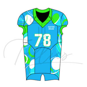 ชุดอเมริกันฟุตบอลแขนสั้น ราคาขายส่ง ผลิตจากโพลีเอสเตอร์ 100% ปรับแต่งได้ สวมใส่สบาย คุณภาพสูง ราคาสมเหตุสมผล - Product Image 1