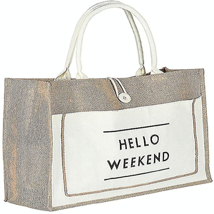 Haute qualité Logo personnalisé Jute sac de plage coton toile sac article personnalisé Style motif lettre Promotion ENG - Product Image 6