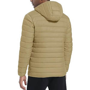 Veste matelassée isolante pour homme en gros, veste d'hiver légère avec tissu imperméable et capuche, couleurs personnalisées - Product Image 2