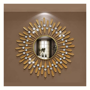Elegante espejo de pared hecho a mano para hogares contemporáneos, detalles de Metal hechos a mano, se suma a los espejos de decoración de sala de estar y pared 2025 - Product Image 1