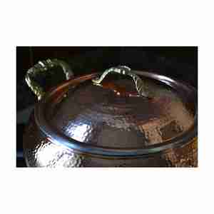 Pot de service en cuivre de haute qualité ensemble de plats de service en verre multicolore nouveau Design ustensiles de cuisine écologiques exportés vers l'inde - Product Image 1