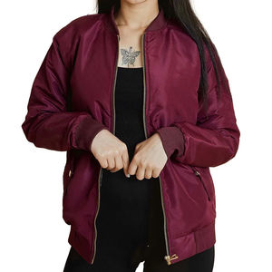 แจ็คเก็ตบอมเบอร์มีซิปสำหรับผู้หญิง, แจ็คเก็ตบอมเบอร์กันหนาวน้ำหนักเบามีคอตั้ง2026สำหรับฤดูหนาว - Product Image 1