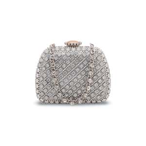 Bolso de mano elegante de plata para mujer - Product Image 1