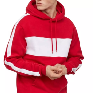 Sudadera con Capucha Personalizada de Algodón/Poliéster, Estilo Urbano, Gruesa, Holgada, Tejida, Deportiva, con Cuello Alto, Lisa, Teñida, para Invierno - Product Image 1