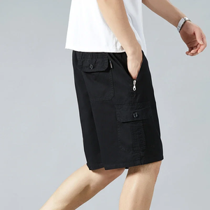 Men's Pants <b>Zipper</b> <b>Pocket</b> Casual <b>Shorts</b> Solid Color <b>Short</b> Pants Relaxed Fit Plus Size Board Knee <b>Shorts</b> - Product Image 2
