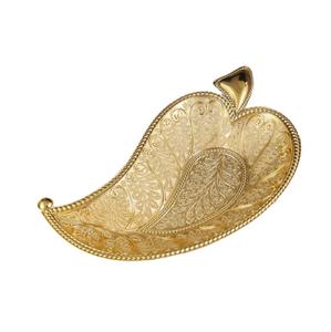 High Demand Product Creative Premium <b>Gold</b> Toned Autumn Leaf Aluminum Serve Ware Dish Manufacturer Wholesale - Product Image 4