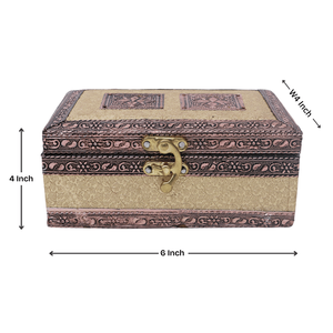 Handcrafted <b>Vintage</b> Meenakari Jewelry <b>Box</b> Rectangle Storage for Rings Bangles Pendants and Bracelets with Custom Logo - Product Image 4