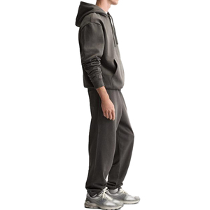 ชุดวอร์มผ้าฝ้าย 100% สกรีนโลโก้เองได้ สไตล์สตรีทแวร์ สำหรับผู้ชาย ชุดวอร์มเปล่า 2 ชิ้น ไซส์ใหญ่พิเศษ ทรงหลวม ไหล่ตก - Product Image 3