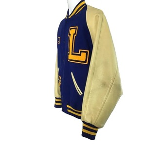 Nouvelle dernière veste universitaire en cuir satiné laine coton de haute qualité/veste universitaire de base Baseball Letterman veste pour hommes - Product Image 6