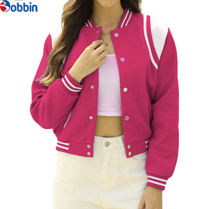 Customized logo Cropped Varsity <b>Jackets</b> <b>Women</b> Custom <b>Women's</b> Varsity <b>Jacket</b> <b>Corduroy</b> Sheep Skin Windproof Breathable Top Selling - Product Image 5