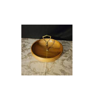 Utilisation en bois durable de bols de ménage pour le saladier avec la poignée en laiton pour la taille adaptée aux besoins du client et la forme ronde - Product Image 2