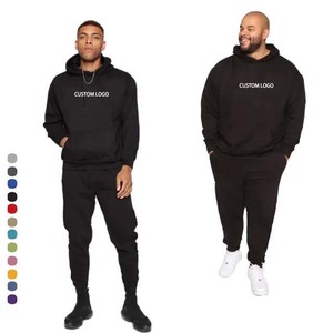 Logo OEM/ODM personnalisé 2024 Jogging Suit 100% Polyester Survêtement épais et lourd Survêtements Pantalon de survêtement et sweat à capuche unisexe Ensemble pour hommes. - Product Image 2