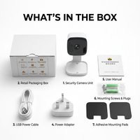 Caméra de surveillance intelligente pour bébé DAMON, caméra IP WiFi 3MP 2K HD, caméra de sécurité grand angle 120°, stockage cloud, sécurité domestique, surveillance des animaux de compagnie, CCTV